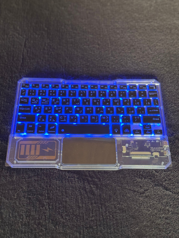 کیبورد و موس وایرلس RGB ترنسپرنت | بلوتوث | قابل شارژ Type‑C | وارداتی از عمان