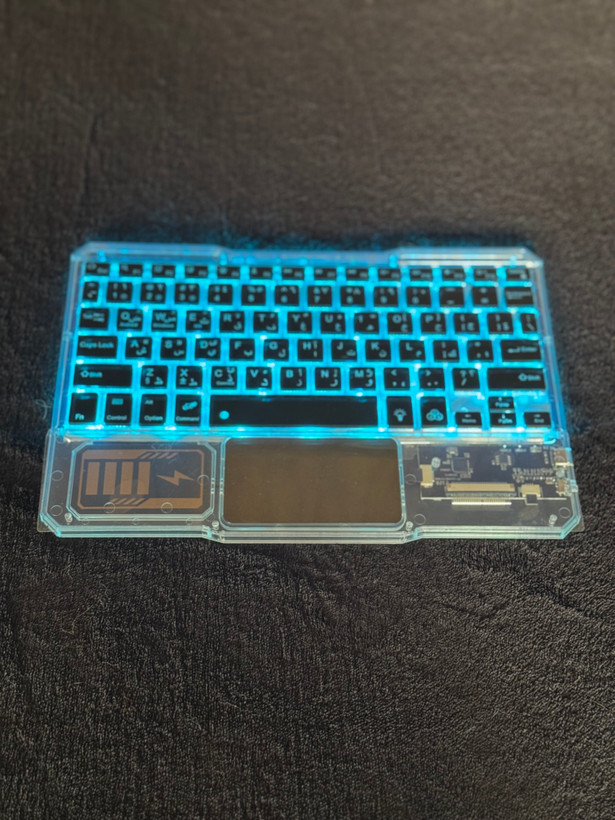 کیبورد و موس وایرلس RGB ترنسپرنت | بلوتوث | قابل شارژ Type‑C | وارداتی از عمان