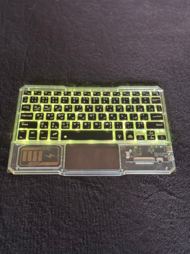 کیبورد و موس وایرلس RGB ترنسپرنت | بلوتوث | قابل شارژ Type‑C | وارداتی از عمان