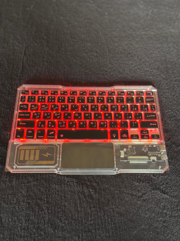 کیبورد و موس وایرلس RGB ترنسپرنت | بلوتوث | قابل شارژ Type‑C | وارداتی از عمان
