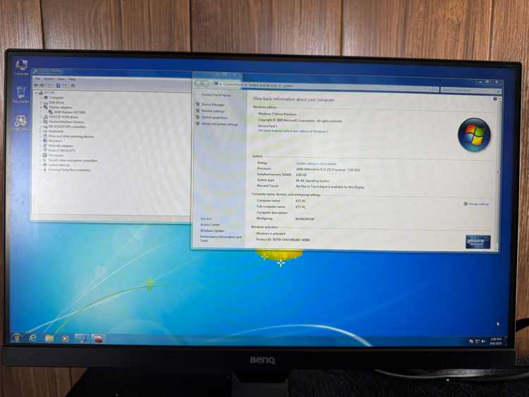 کامپیوتر اقتصادی گیمینگ Class AB | مناسب بازیهای کلاسیک و قدیمی + کاربری سبک و خانگی | AMD Athlon II X2 255 | Radeon HD 5450 1GB | RAM 4GB DDR3 | HDD 160GB | Windows 7 64-bit